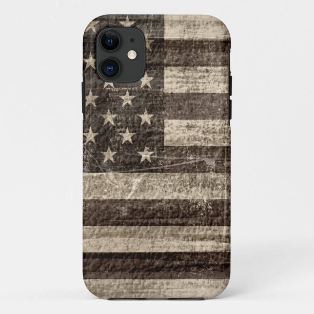 Amerikanische Flagge Vintag Case-Mate iPhone Hülle (Rückseite)