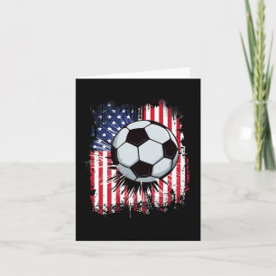 Amerikanische Flagge Vintag Fußball 4. Juli Patri Karte
