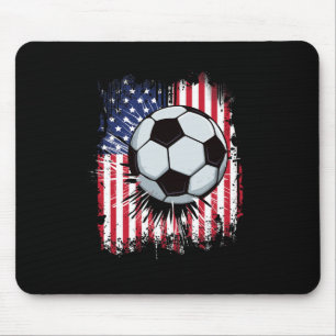 Amerikanische Flagge Vintag Fußball 4. Juli Patri Mousepad