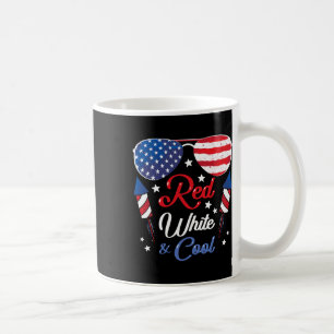 Amerikanische Flagge Vintag rot weiß und Coole Pat Kaffeetasse