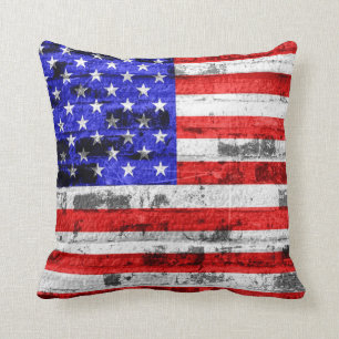 Amerikanische Flagge Vintage 2 Kissen