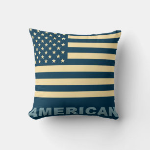Amerikanische Flagge Vintage 2 Kissen