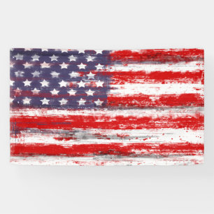 Amerikanische Flagge, Vintage Art Banner