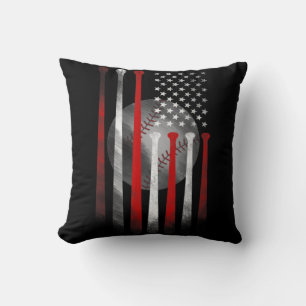 Amerikanische Flagge Vintage Baseball Flag Dad Mom Kissen