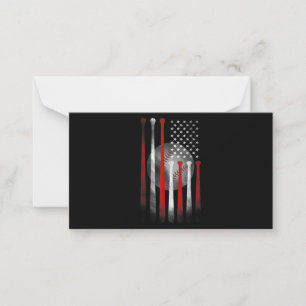 Amerikanische Flagge Vintage Baseball Mitteilungskarte