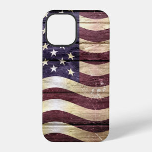 Amerikanische Flagge Vintage Holz #2 iPhone 12 Pro Hülle