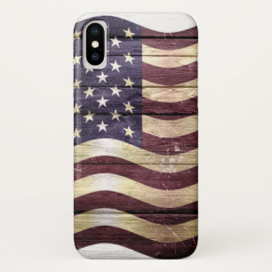 Amerikanische Flagge Vintage Holz Case-Mate iPhone Hülle