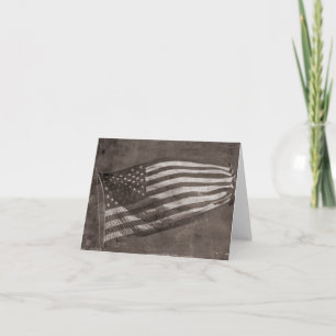 Amerikanische Flagge Vintage Karte