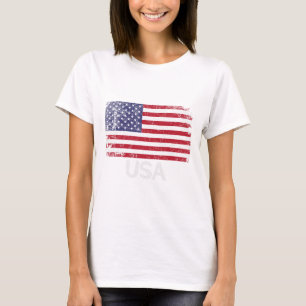 Amerikanische Flagge Vintage Made In USA Vereinigt T-Shirt