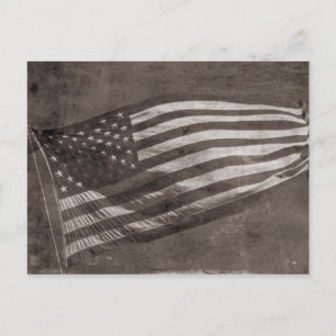 Amerikanische Flagge Vintage Postkarte