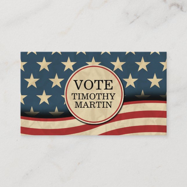 Amerikanische Flagge Visitenkarte (Vorderseite)