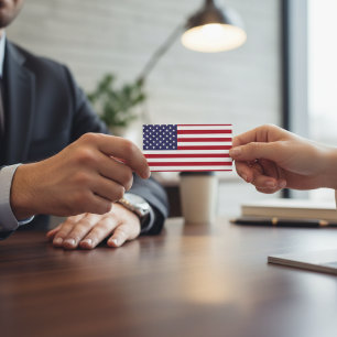 Amerikanische Flagge Visitenkarte