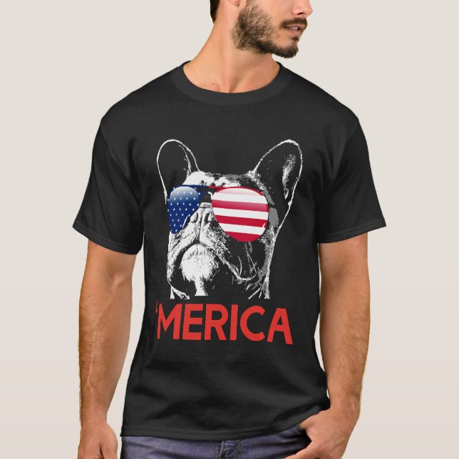 Amerikanische Flagge von Merica T-Shirt (Vorderseite)