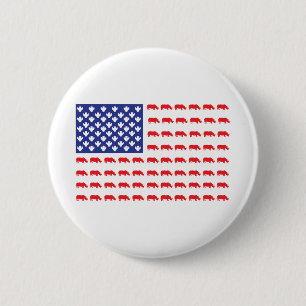 Amerikanische Flagge von Rhinoceros Button