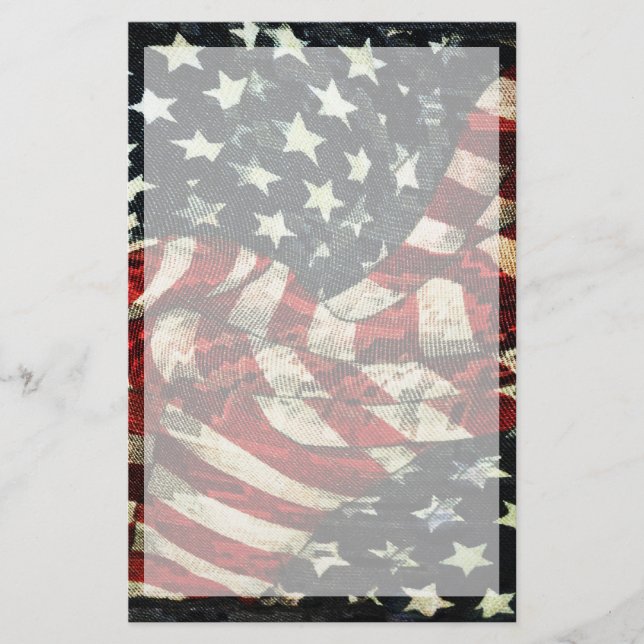 Amerikanische Flagge von Shirley Taylor Briefpapier (Vorderseite)
