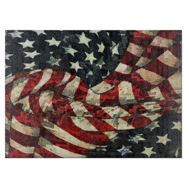 Amerikanische Flagge von Shirley Taylor Schneidebrett (Vorderseite)