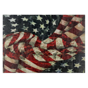 Amerikanische Flagge von Shirley Taylor Schneidebrett