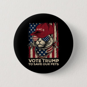 Amerikanische Flagge Wähle Trump Um Unsere Haustie Button
