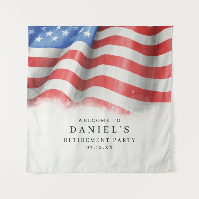 Amerikanische Flagge Wandteppich (Vorderseite)