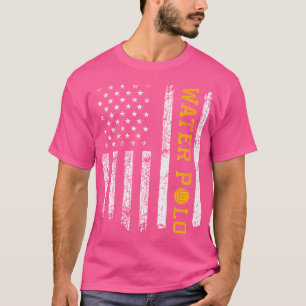 Amerikanische Flagge Wasserpolo T-Shirt