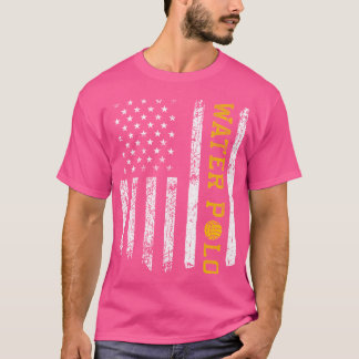 Amerikanische Flagge Wasserpolo T-Shirt
