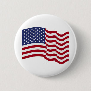 Amerikanische Flagge weht Button