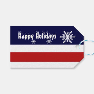Amerikanische Flagge Weihnachtsfeiertag Geschenkanhänger