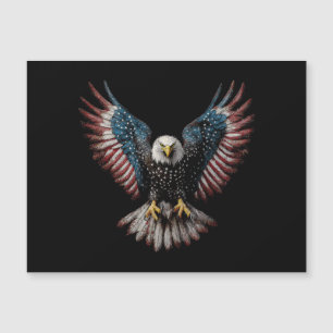 Amerikanische Flagge Weißkopfseeadler 4. Juli USA Magnetkarte