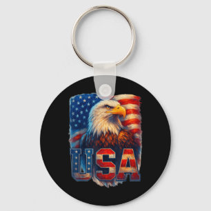 Amerikanische Flagge Weißkopfseeadler 4. Juli USA Schlüsselanhänger