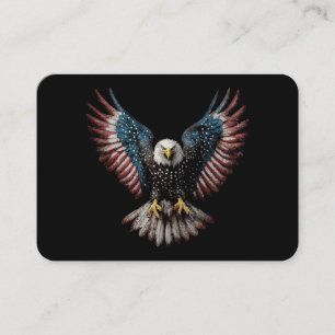 Amerikanische Flagge Weißkopfseeadler 4. Juli USA  Visitenkarte