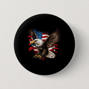 Amerikanische Flagge Weißkopfseeadler Patriotische Button