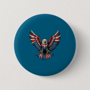 Amerikanische Flagge Weißkopfseeadler Patriotische Button