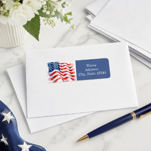 Amerikanische Flagge Wellige USA Patriotisch blau