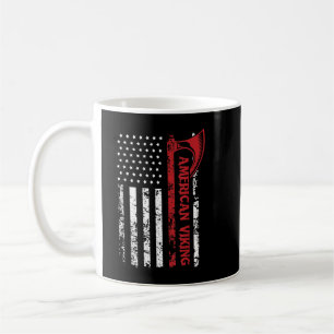 Amerikanische Flagge Wikinger Nordmann Odin Thor Kaffeetasse
