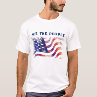 Amerikanische Flagge, wir das Volk, die Männer T-Shirt