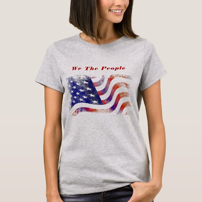 Amerikanische Flagge - Wir, die Frauen T-Shirt (Vorderseite)