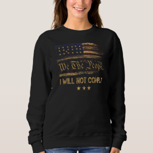 Amerikanische Flagge, wir, die Menschen, die ich n Sweatshirt