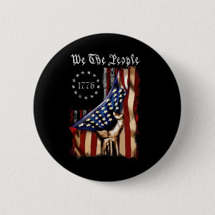 Amerikanische Flagge Wir Menschen Geschichte 1776 Button