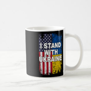 Amerikanische Flagge Wir unterstützen die Ukraine- Kaffeetasse