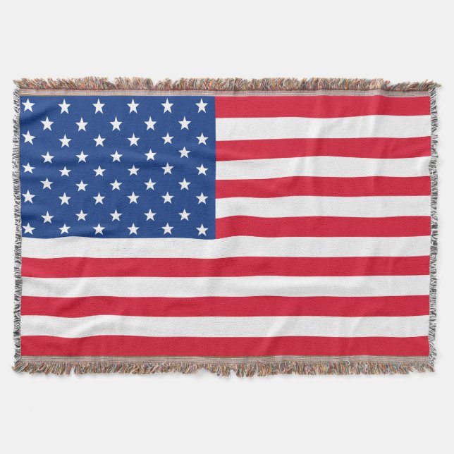 Amerikanische Flagge Wurfdecke Decke (Vorderseite)