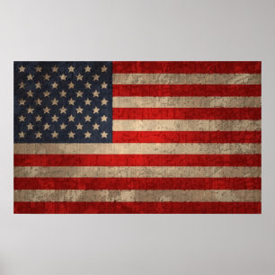 Amerikanische Flagge - xdist Poster