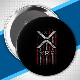 Amerikanische Flagge - XRP Krypto-Währung Kryptowä Button