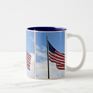 Amerikanische Flagge Zweifarbige Tasse