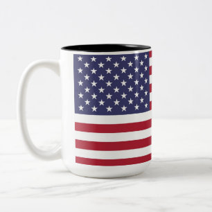 Amerikanische Flagge Zweifarbige Tasse