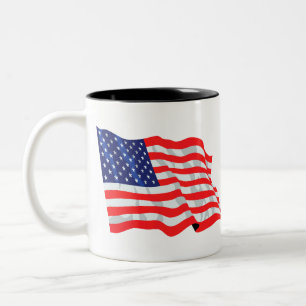 Amerikanische Flagge Zweifarbige Tasse