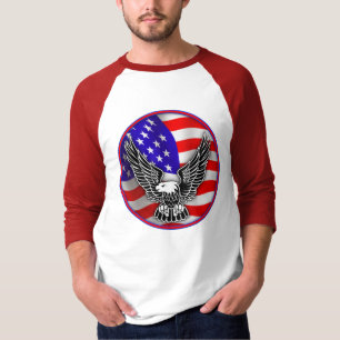 Amerikanische Flaggen-Adler-Shirt Vereinigter T-Shirt