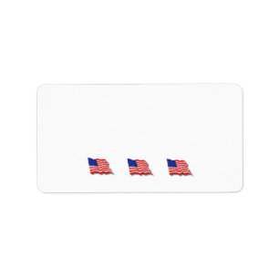Amerikanische Flaggen Adressaufkleber