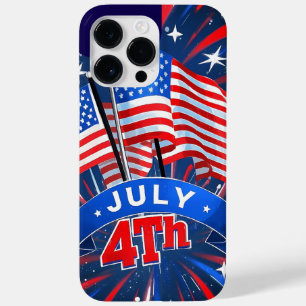 Amerikanische Flaggen am 4. Juli Case-Mate iPhone 14 Pro Max Hülle