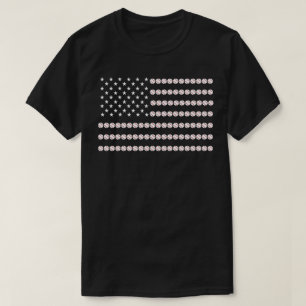 Amerikanische Flaggen Baseball Fan T-Shirt