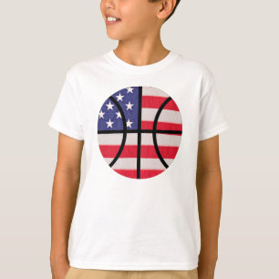 Amerikanische Flaggen-Basketball-Shirt T-Shirt